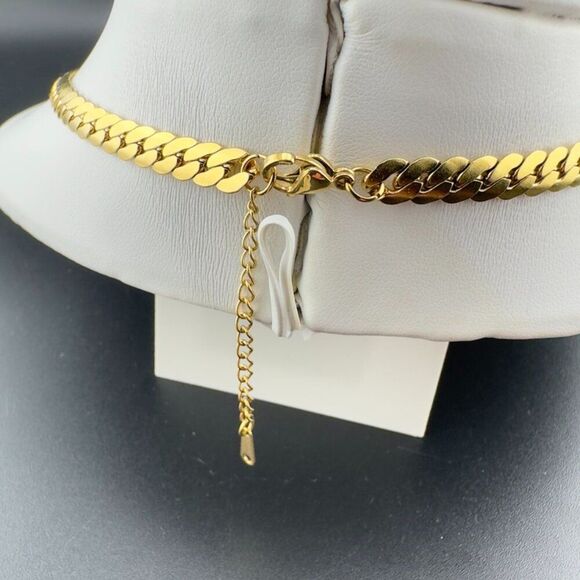 Vintage Gold Plated Open Heart Metal Chain Necklace - Picture 4 of 6